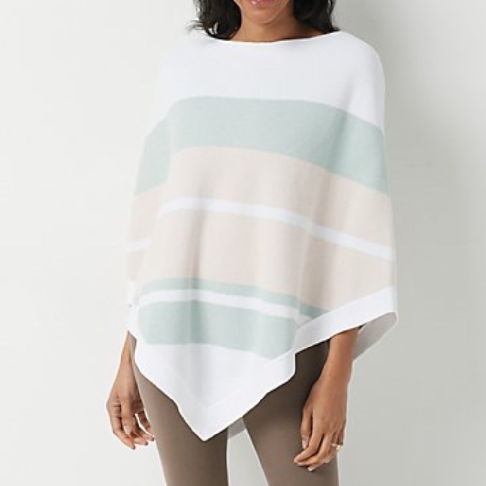 Barefoot Dreams CozyChic Ultra Lite Ocean Breeze Poncho